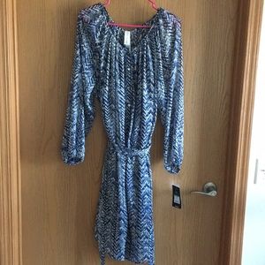 Blue patterned dress